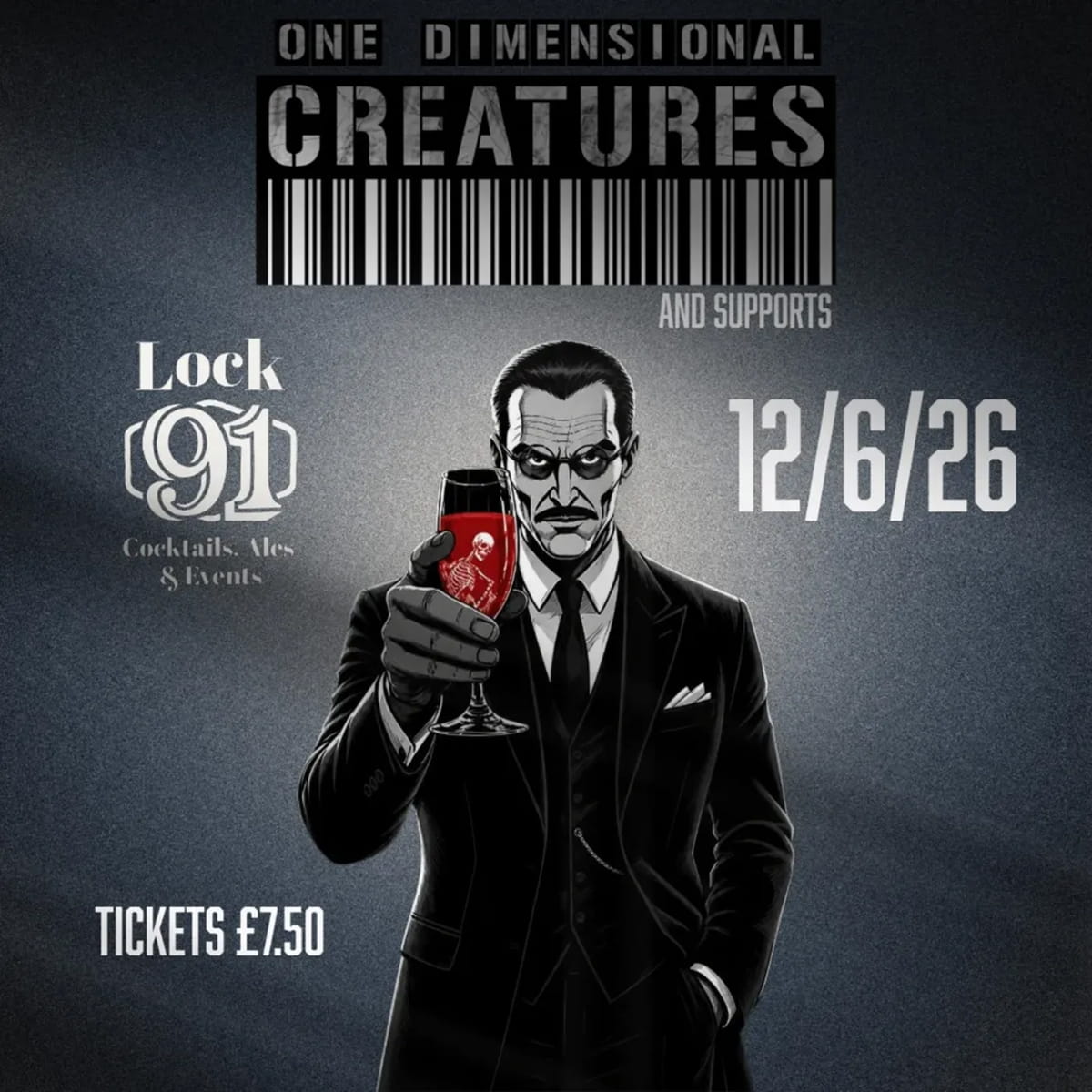 One Dimensional Creatures Play at Lock 91 in Deansgate, Manchester on 12th June 2026 - Poster
