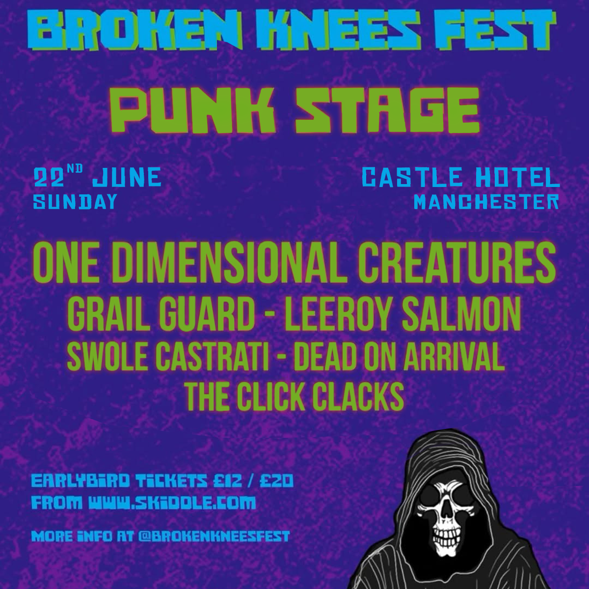 One Dimensional Creatures headline the punk stage at Broken Knees Fest in Manchester at The Castle Hotel in June 2025